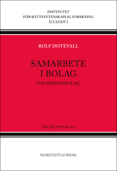 Cover for Rolf Dotevall · Samarbete i bolag : om personbolag (Bok) (2015)