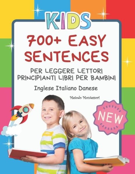 Cover for Double Kids Activity · 700+ Easy Sentences Per Leggere Lettori Principianti Libri Per Bambini Inglese Italiano Danese Metodo Montessori (Paperback Bog) (2020)