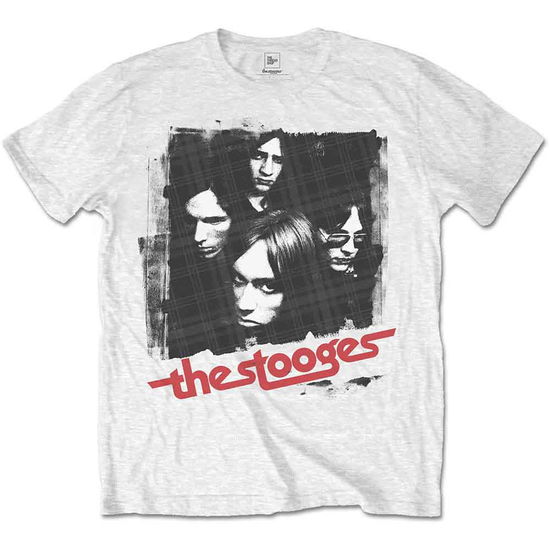 Cover for Iggy &amp; The Stooges · Iggy &amp; The Stooges Unisex T-Shirt: Four Faces (White) (T-shirt)