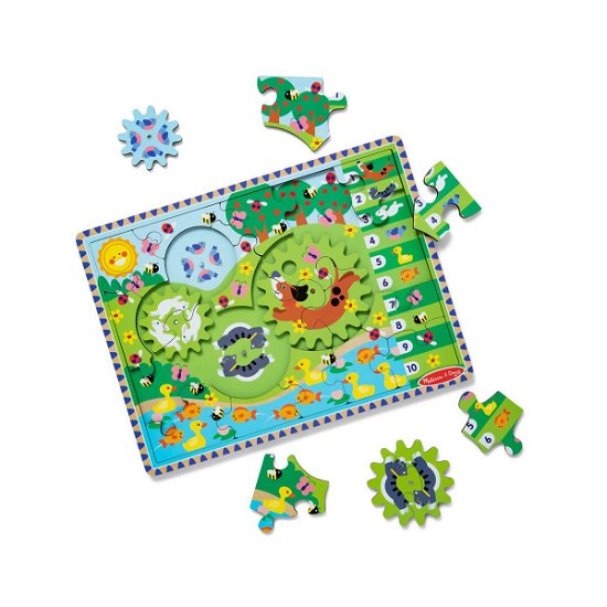 Cover for Melissa And Doug · Animal Chase I-spy Wooden Gear Puzzle - (31004) (Legetøj) (2024)