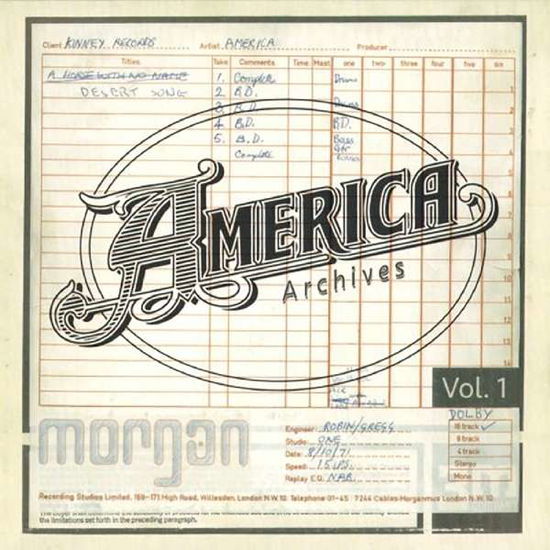 Archives Vol 1 - America - Musique - America Records - 5056083203048 - 23 août 2019