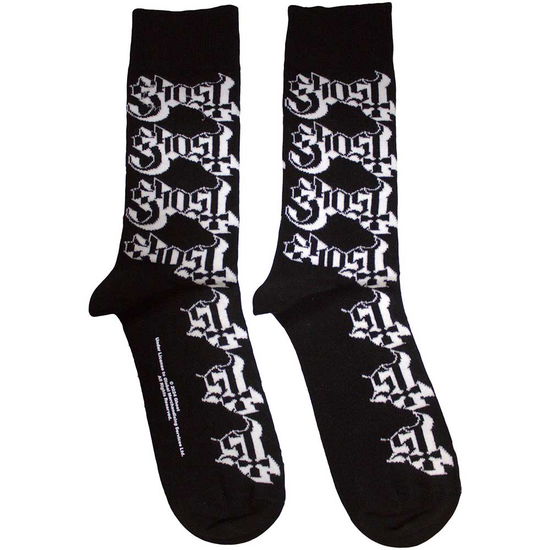 Cover for Ghost · Ghost Unisex Ankle Socks: Logo Pattern (UK Size 7 - 11) (CLOTHES) [size M] (2024)