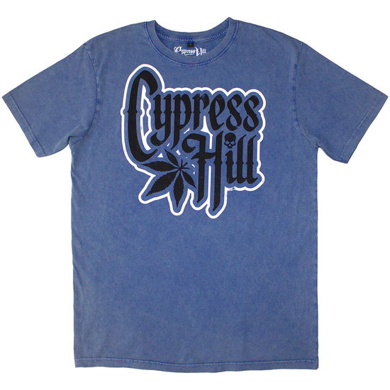 Cover for Cypress Hill · Cypress Hill Unisex Stone Wash T-Shirt: Logo (Denim Blue) (T-shirt) [size S] (2024)