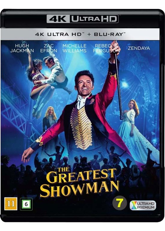 Cover for Hugh Jackman / Zac Efron / Michelle Williams / Rebecca Ferguson / Zendaya · The Greatest Showman (4K UHD + Blu-ray) (2018)