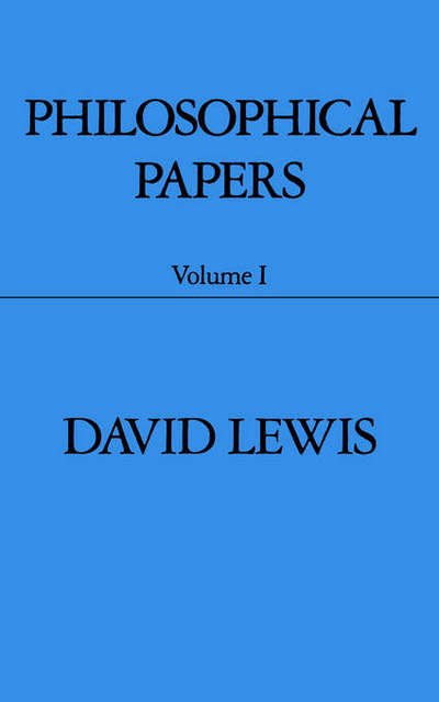 Cover for David Lewis · Philosophical Papers: Volume I - Philosophical Papers (Taschenbuch) (1983)