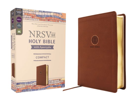 Cover for Zondervan · NRSVue, Holy Bible with Apocrypha, Compact, Leathersoft, Brown, Comfort Print (Skinnbok) (2025)