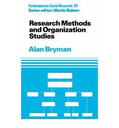 Cover for Alan Bryman · Research Methods and Organization Studies (Paperback Book) (1989)