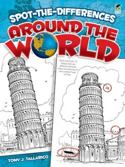 Cover for Tony J Tallarico · Spot-The-Differences Around the World - Dover Children's Activity Books (Paperback Book) [Green edition] (2010)