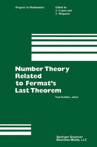 Cover for Koblitz · Number Theory Related to Fermat's Last Theorem: Proceedings of the conference sponsored by the Vaughn Foundation - Progress in Mathematics (Paperback Book) [Softcover reprint of the original 1st ed. 1982 edition] (1982)