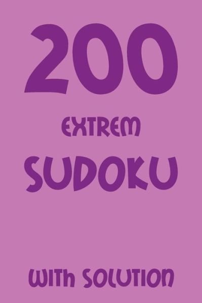 Cover for Tewebook Sudoku Puzzle · 200 extrem Sudoku with solution (Pocketbok) (2019)