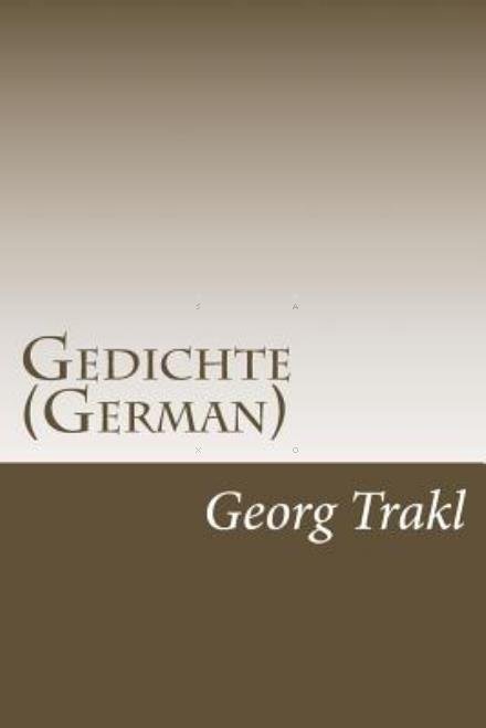 Cover for Georg Trakl · Gedichte (German) (Paperback Book) (2015)