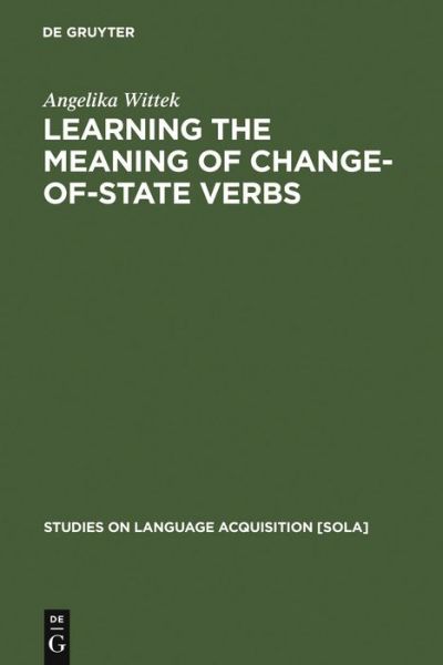 Cover for A. Wittek · Learning the meaning (Book) (2002)