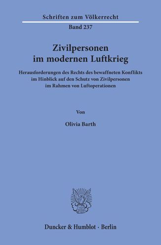 Cover for Barth · Zivilpersonen im modernen Luftkri (Book) (2020)