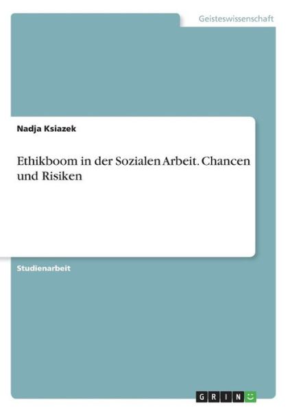 Cover for Ksiazek · Ethikboom in der Sozialen Arbei (Bok)