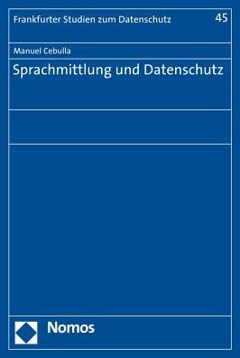 Cover for Cebulla · Sprachmittlung und Datenschutz (Book) (2015)