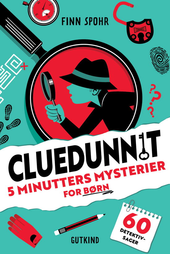 Cover for Finn Spohr · CLUEDUNNIT - 5 minutters mysterier for børn (Poketbok) [1:a utgåva] (2024)