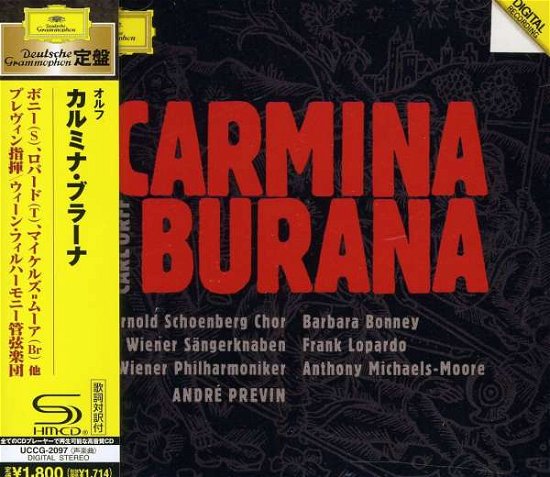 Cover for Andre Previn · Orff: Carmina Burana (CD) (2011)
