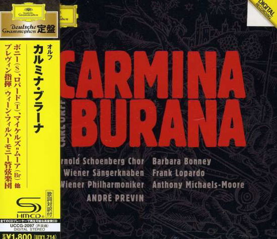 Orff: Carmina Burana - Andre Previn - Musik -  - 4988005672049 - 20. september 2011