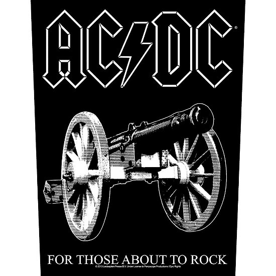 AC/DC Back Patch: For Those About To Rock - AC/DC - Produtos - PHD - 5055339762049 - 10 de fevereiro de 2020