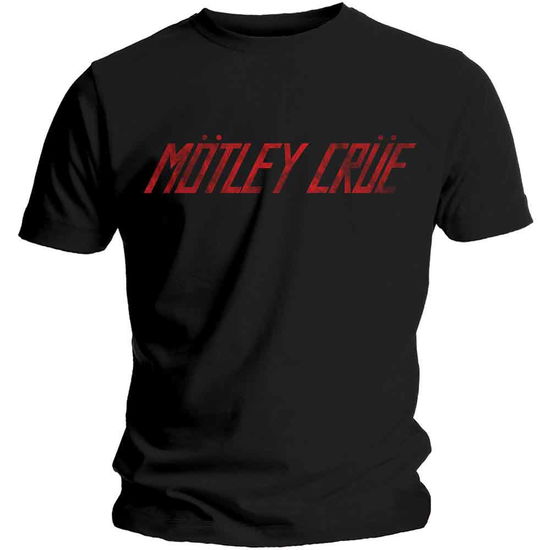 Motley Crue Unisex T-Shirt: Distressed Logo - Mötley Crüe - Fanituote - Global - Apparel - 5055979922049 - 