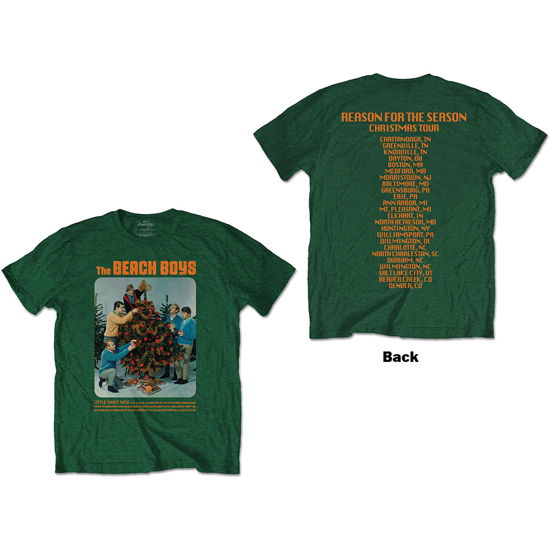 Cover for The Beach Boys · The Beach Boys Unisex T-Shirt: Xmas Album (Back Print) (T-shirt) [size XXL] [Green - Unisex edition]