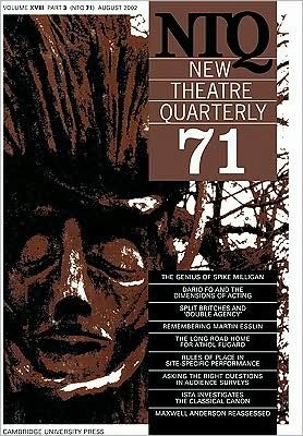 Cover for Clive Barker · New Theatre Quarterly 71: Volume 18, Part 3 - New Theatre Quarterly (Pocketbok) (2002)