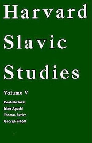 Cover for Hg Lunt · Harvard Slavic Studies V 5 (Hardcover Book) (1970)