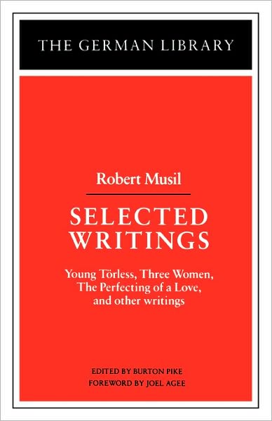 Cover for Robert Musil · Selected Writings - German Library S. (Pocketbok) (1986)