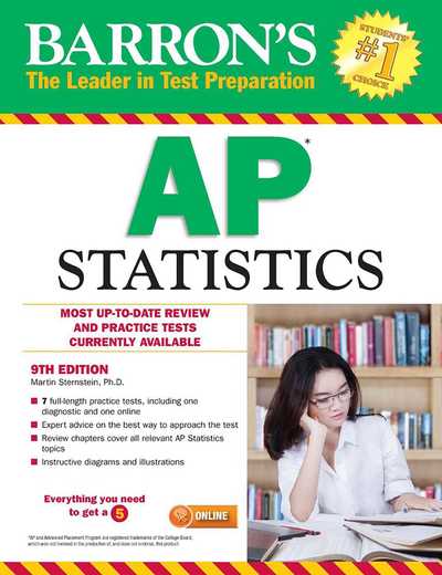 Cover for Martin Sternstein · Barron's AP Statistics (Paperback Book) [Ninth edition] (2017)