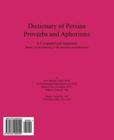 Cover for Jami Gilani Shakibi · Dictionary of Persian Proverbs and Aphorisms (Paperback Book) (2017)