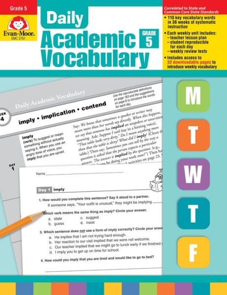 Cover for Marilyn Evans · Daily Academic Vocabulary Grade 5 [with Transparencies] (Paperback Book) (2007)