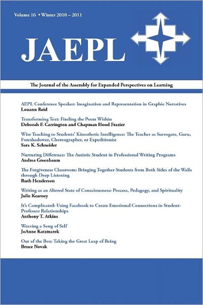 Cover for Joona Smitherman Trapp · Journal of the Assembly for Expanded Perspectives on Learning (Jaepl Volume 16) (Paperback Book) (2011)