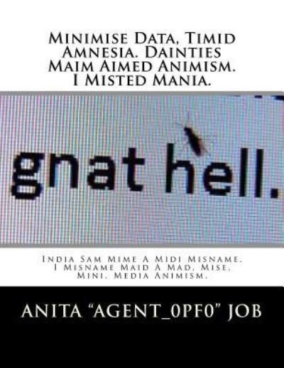 Cover for Anita &quot;agent_0pf0&quot; Job · Minimise Data, Timid Amnesia. Dainties Maim Aimed Animism. I Misted Mania. (Pocketbok) (2018)
