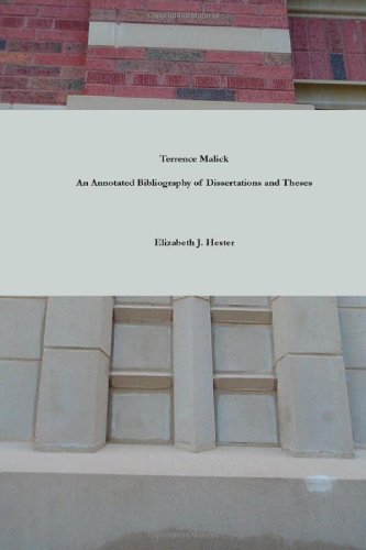 Cover for Elizabeth J. Hester · Terrence Malick: a Bibliography of Dissertations and Theses (Paperback Book) (2013)