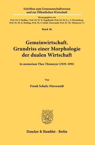 Cover for Frank Schulz-Nieswandt · Gemeinwirtschaft. Grundriss Einer Morphologie Der Dualen Wirtschaft (Paperback Bog) (2021)