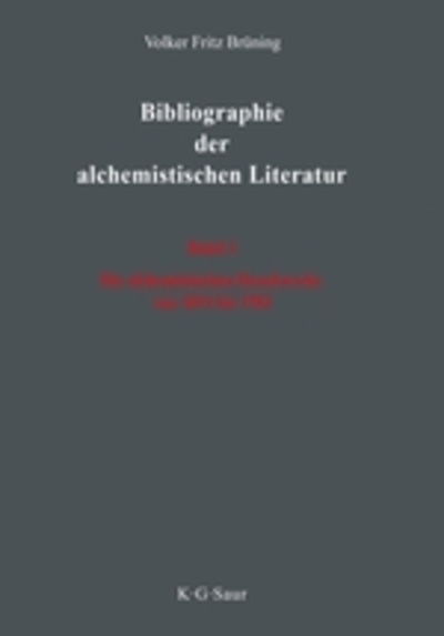 Cover for Brüning · Die alchemistischen Druckwerke (Book) [German edition] (2005)