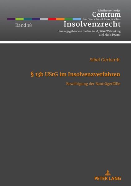 13b UStG im Insolvenzverfahren; Bewaltigung der Bautragerfalle - Schriftenreihe Des Centrum Fuer Deutsches Und Europaeisches - Sibel Gerhardt - Books - Peter Lang AG - 9783631820049 - July 10, 2020