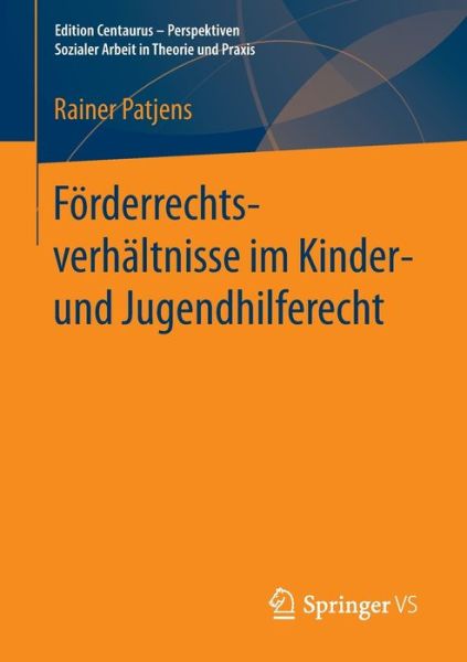 Cover for Patjens · Förderrechtsverhältnisse im Kin (Book) (2016)