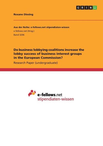 Cover for Diesing · Do business lobbying coalitions (Book)