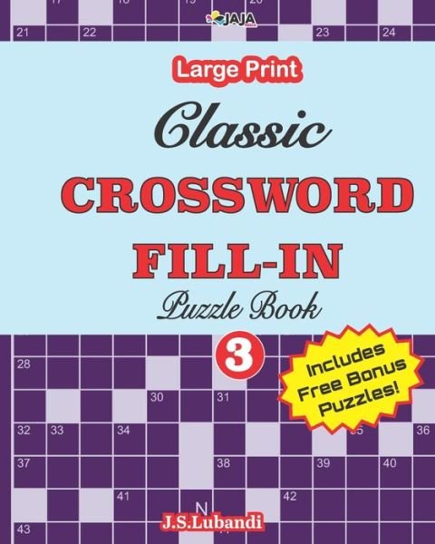 Cover for Jaja Media · Classic CROSSWORD FILL-IN Puzzle Book; Vol.3 (Paperback Book) (2020)