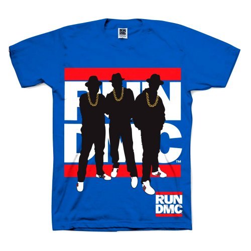 Cover for Run DMC · Run DMC Unisex T-Shirt: Silhouette (T-shirt) [size S] [Blue - Unisex edition] (2015)