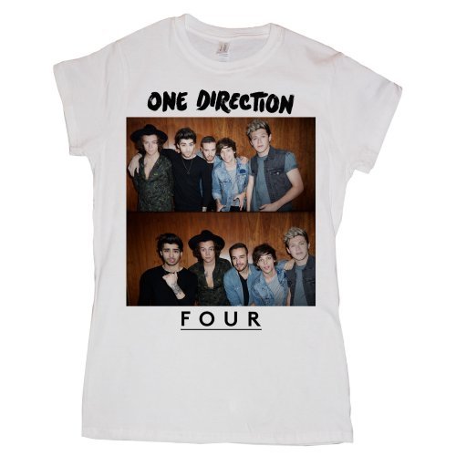 One Direction Ladies T-Shirt: Four - One Direction - Produtos - Global - Apparel - 5055295396050 - 