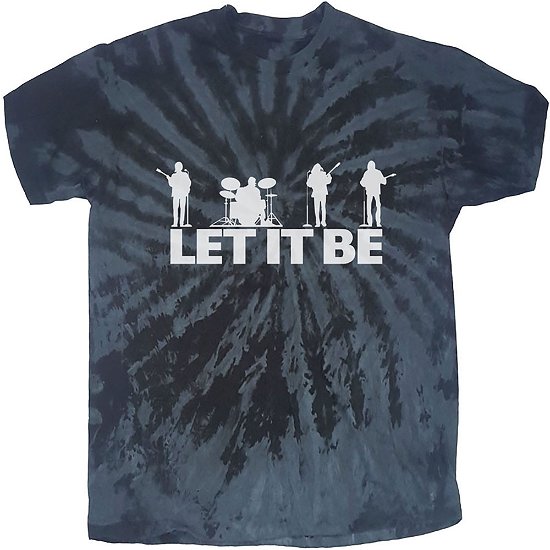 Cover for The Beatles · The Beatles Unisex T-Shirt: Let It Be Silhouette (Wash Collection) (T-shirt) [size S] [Black - Unisex edition]