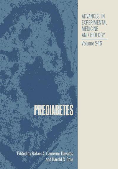 Cover for Rafael A. Camerini-Davalos · Prediabetes (Hardcover Book) [1988 edition] (1989)