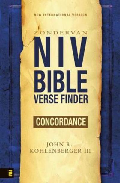Cover for Kohlenberger, John R., III · NIV Bible Verse Finder (Paperback Book) (2008)
