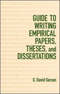 Cover for G. David Garson · Guide to Writing Empirical Papers, Theses, and Dissertations (Hardcover Book) (2001)