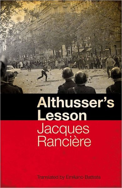 Cover for Ranciere Jacques · Althusser's Lesson (Inbunden Bok) (2011)