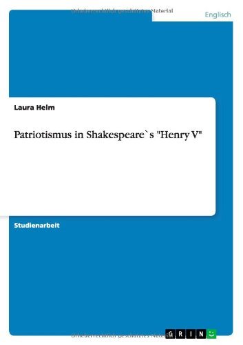 Cover for Helm · Patriotismus in Shakespeare's &quot;Hen (Bog) [German edition] (2011)