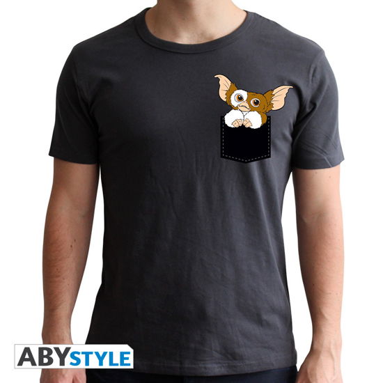 GREMLINS - Tshirt - Pocket Gizmo - man SS dark gre - T-Shirt Männer - Merchandise - ABYstyle - 3665361026051 - 7 februari 2019