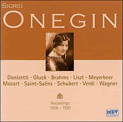 Cover for Sigrid Onegin · Recordings 1928/1930 (CD) (2016)